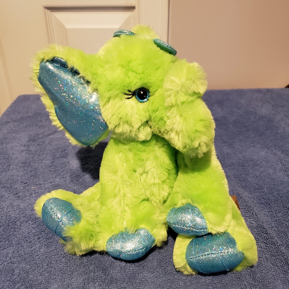 First Main Green Elephant Plush Toy 8''